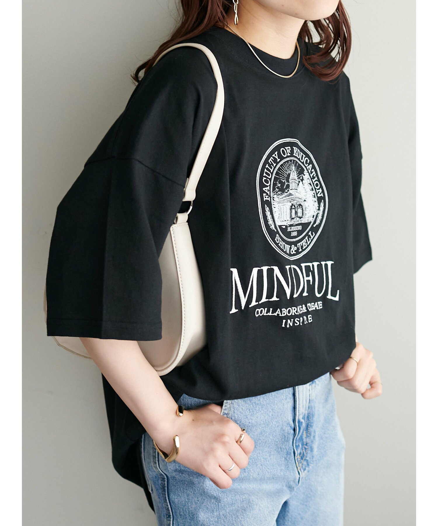 【ユニセックス】MINDFUL刺繍ロゴTシャツ
